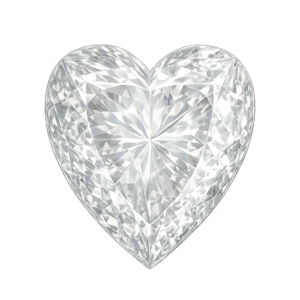 Natural White Topaz, Heart