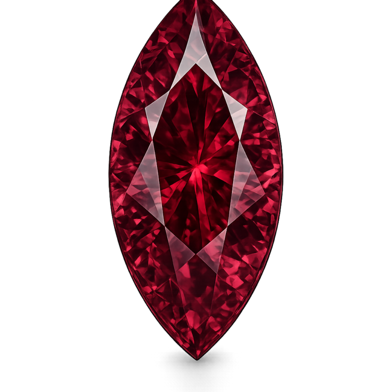 Cubic Zirconia Rhodolite AAA, Marquise