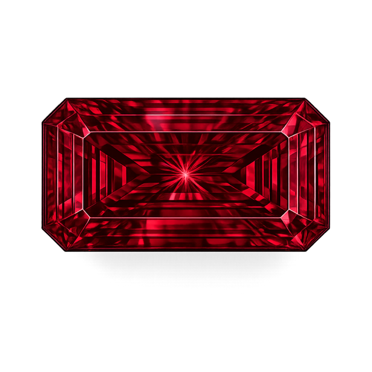 Cubic Zirconia Rhodolite AAA, Octagon