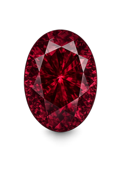 Cubic Zirconia Rhodolite AAA, Oval