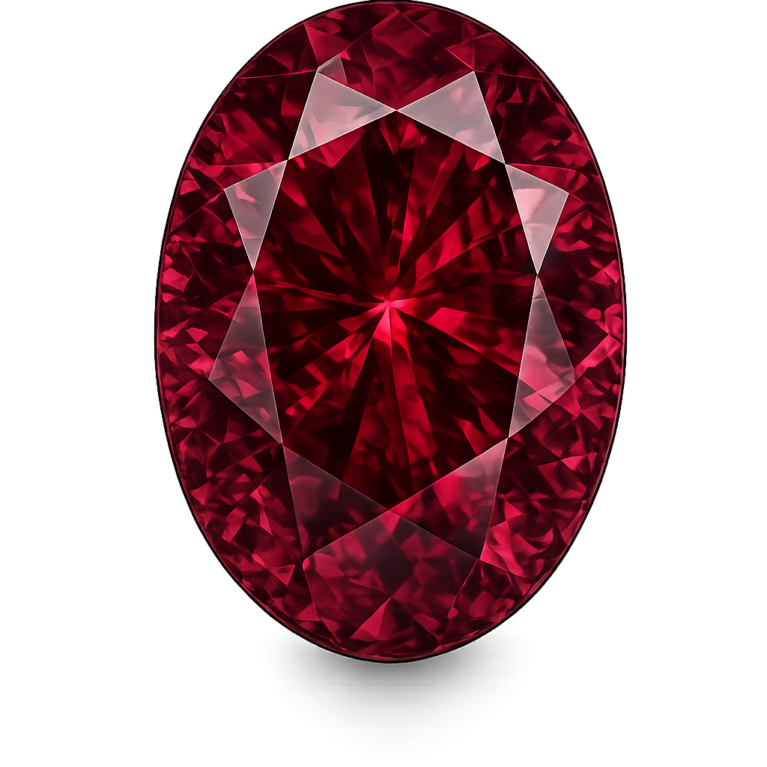 Cubic Zirconia Rhodolite AAA, Oval