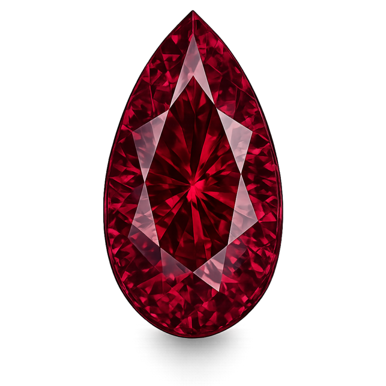Cubic Zirconia Rhodolite AAA, Pear