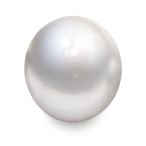 Natural Cultured White Pearls, Round