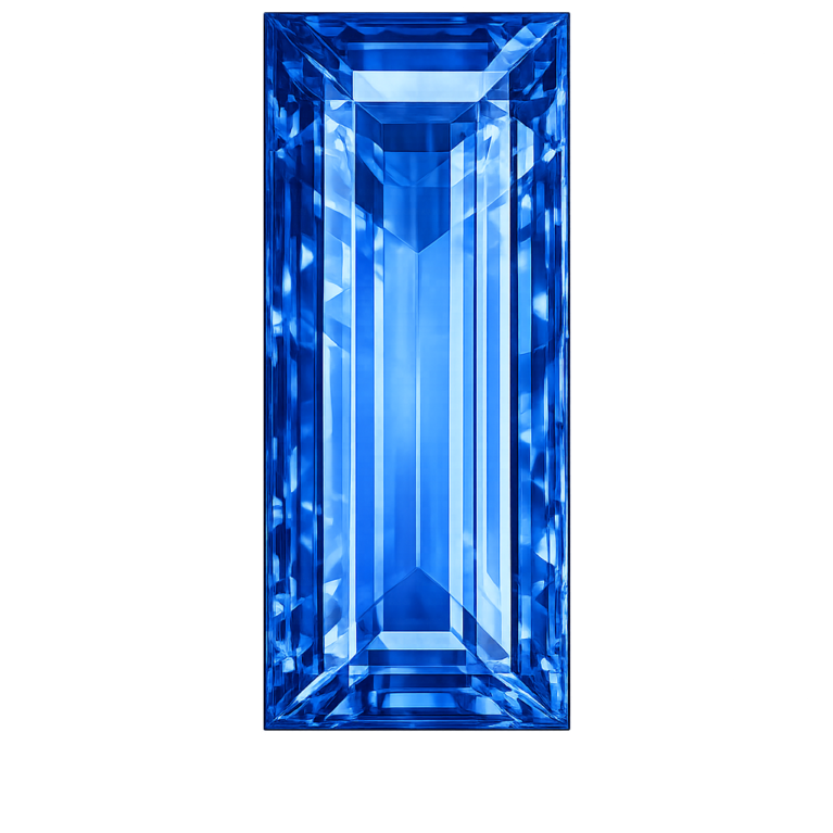 Nano Blue Sapphire Medium 124, Baguette