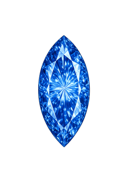 Nano Blue Sapphire Medium 124, Marquise