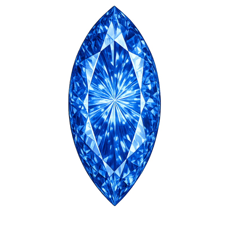 Nano Blue Sapphire Medium 124, Marquise