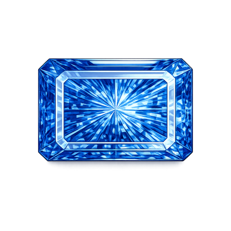 Nano Blue Sapphire Medium 124, Octagon