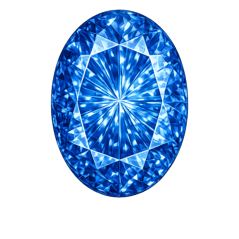 Nano Blue Sapphire Medium 124, Oval