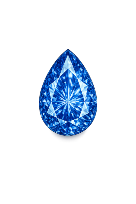Nano Blue Sapphire Medium 124, Pear