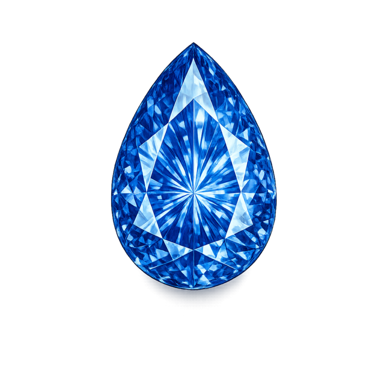 Nano Blue Sapphire Medium 124, Pear