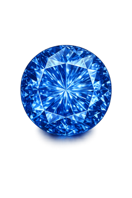 Nano Blue Sapphire Medium 124, Round