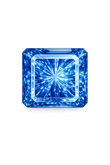 Nano Blue Sapphire Medium 124, Square Cut Corners