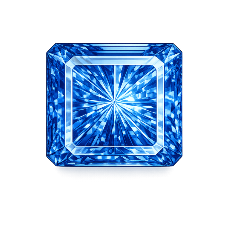 Nano Blue Sapphire Medium 124, Square Cut Corners