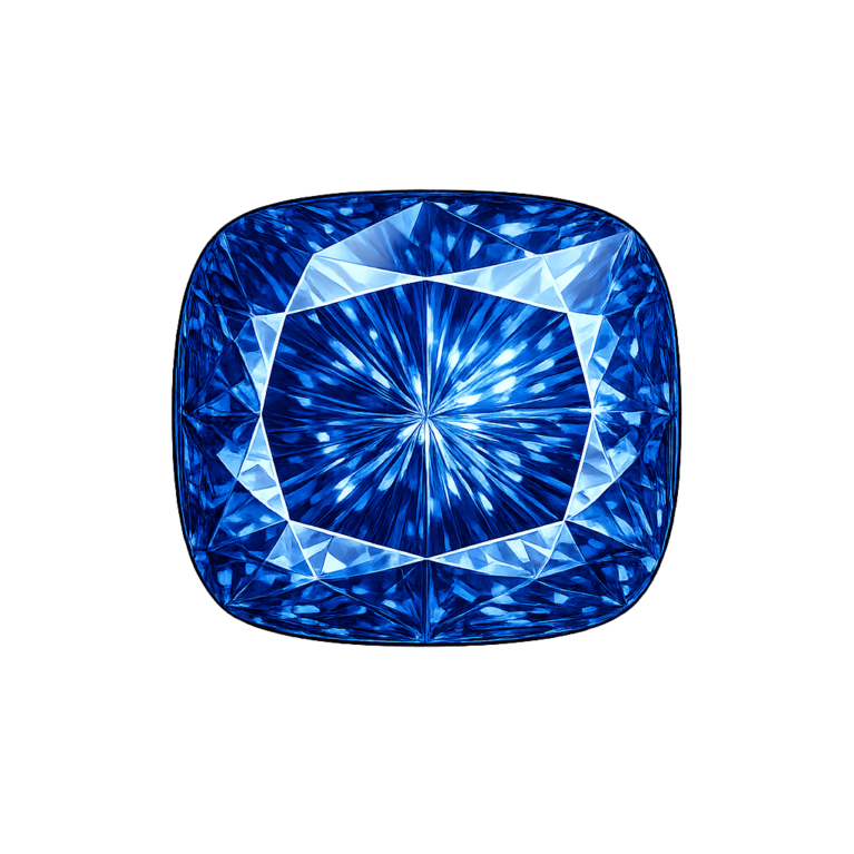 Nano Blue Sapphire Medium 124, Cushion
