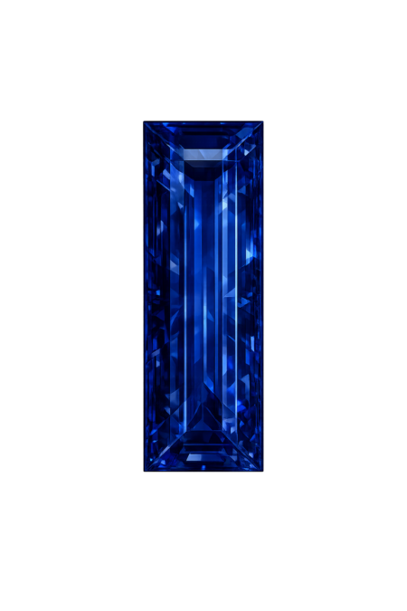 Nano Blue Spinel Dark 130, Baguette