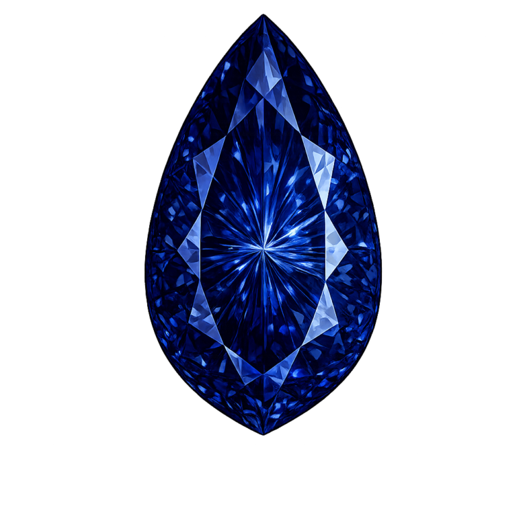 Nano Blue Spinel Dark 130, Pear