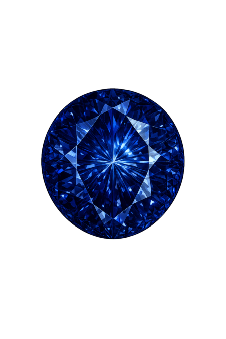 Nano Blue Spinel Dark 130, Round