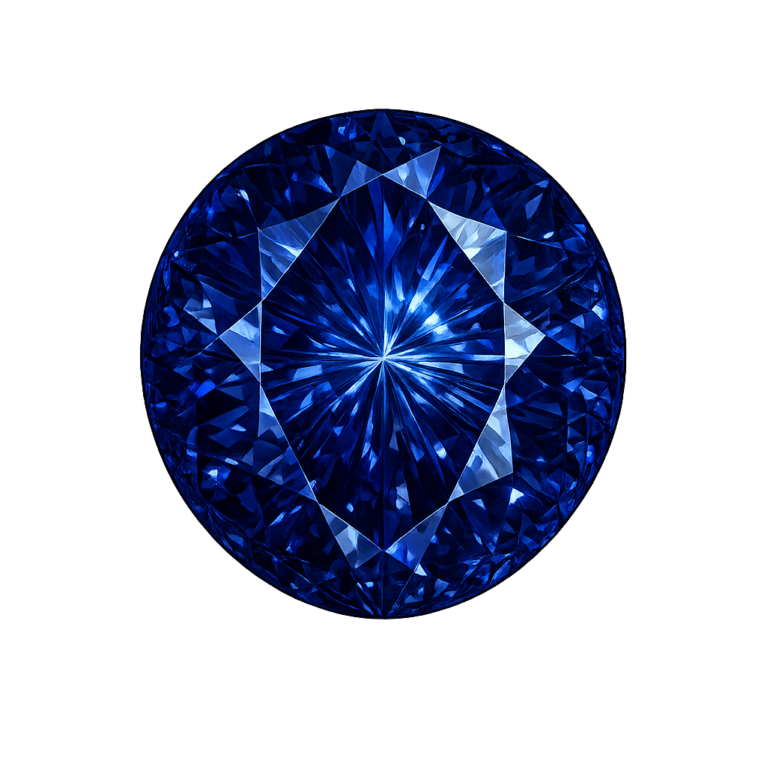 Nano Blue Spinel Dark 130, Round