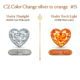 CZ Color Change Silver to Orange