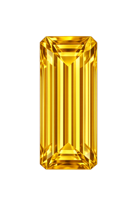 Nano Citrine Medium 172, Baguette