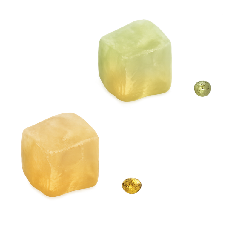 Cubic Zirconia Color Change Green to Yellow Rough