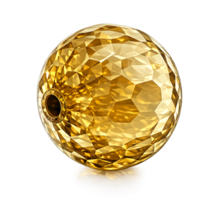 CZ Faceted Golden Yellow