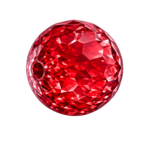 CZ Faceted Red