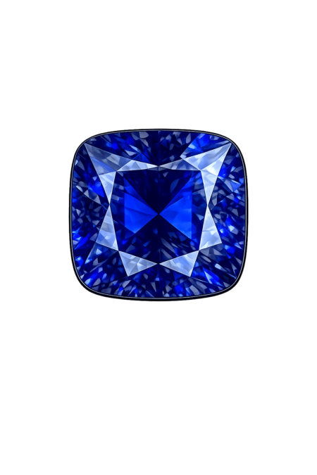Nano Blue Sapphire Dark 121, Cushion