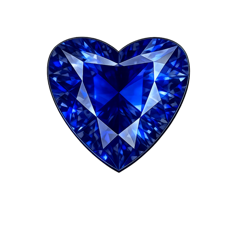 Nano Blue Sapphire Dark 121, Heart