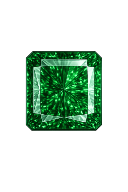 Nano Emerald Green Dark 112, Square Cut Corners