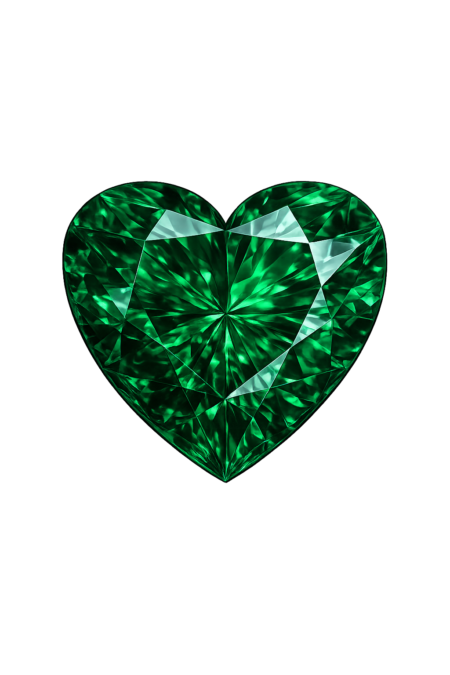 Nano Emerald Very Green Dark 111, Heart
