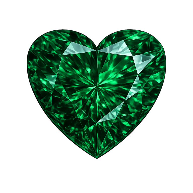 Nano Emerald Very Green Dark 111, Heart