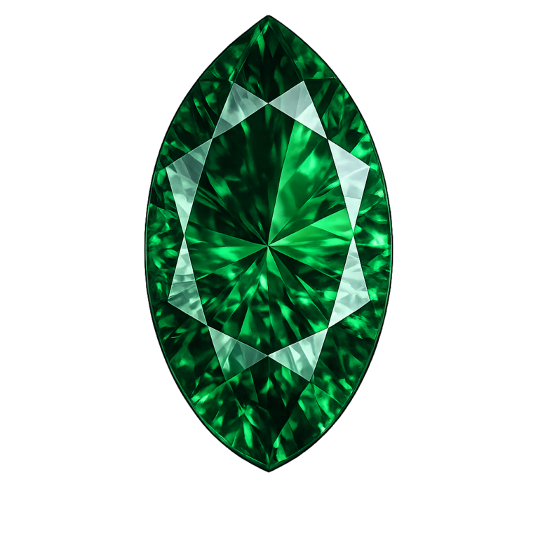 Nano Emerald Very Green Dark 111, Marquise