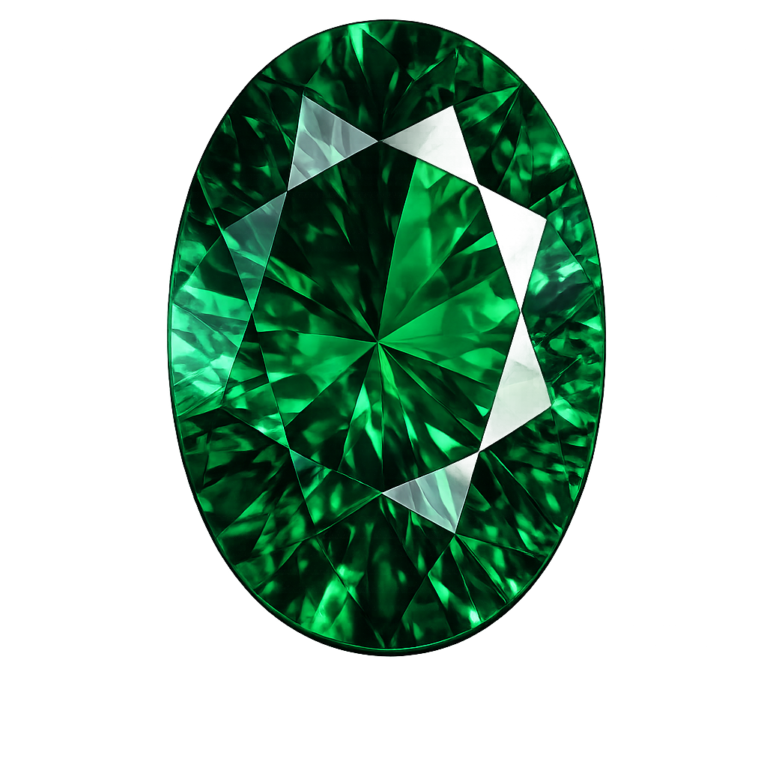 Nano Emerald Very Green Dark 111, Oval