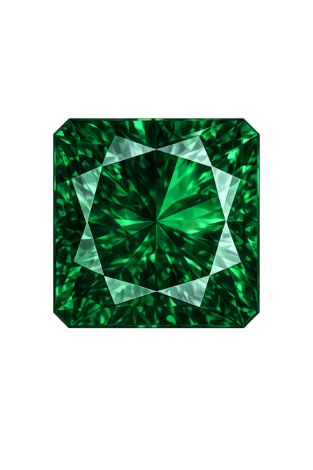 Nano Emerald Very Green Dark 111, Square Cut Corners