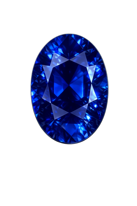 Nano Blue Sapphire Dark 121, Oval