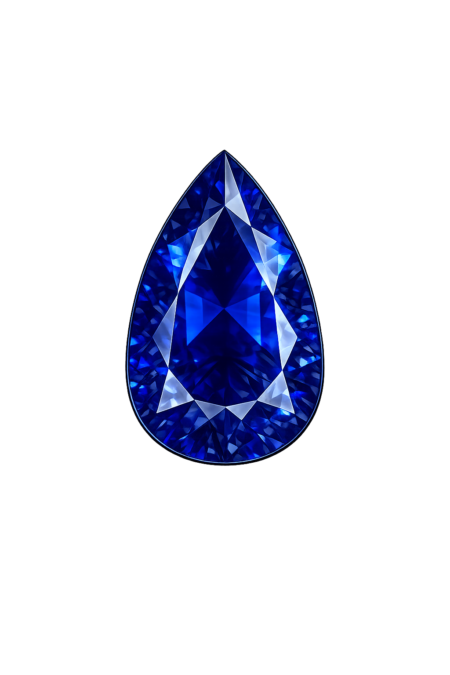 Nano Blue Sapphire Dark 121, Pear