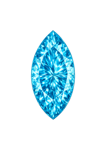 Cubic Zirconia Swiss Blue Topaz AAA, Marquise