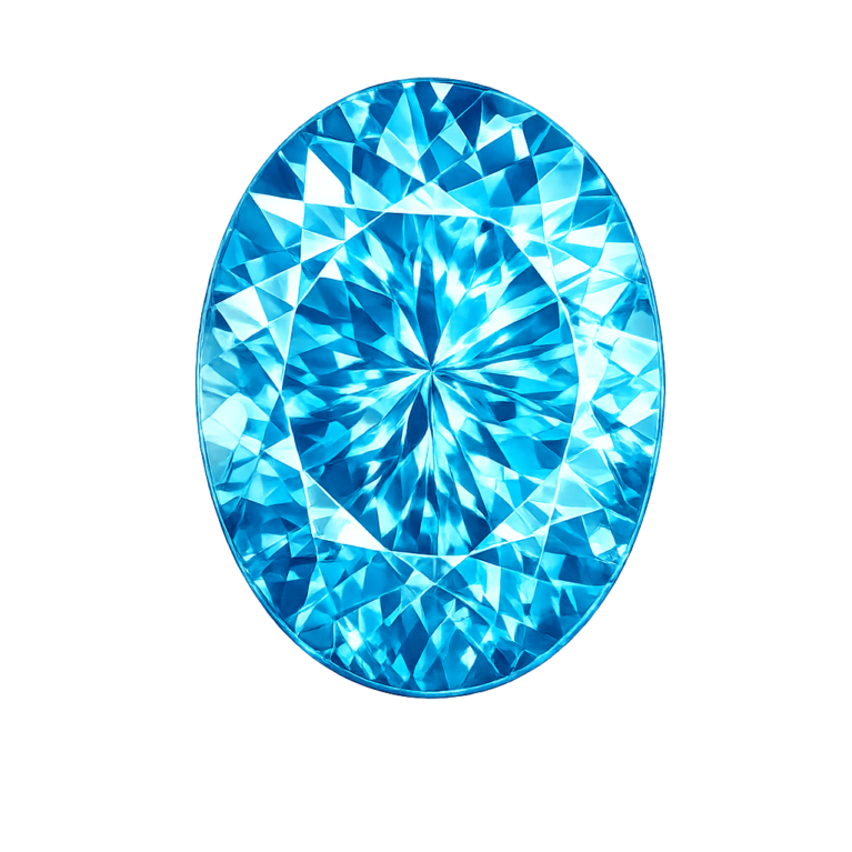 Cubic Zirconia Swiss Blue Topaz AAA, Oval