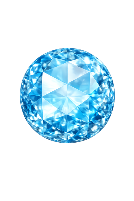 Cubic Zirconia Swiss Blue Topaz AAA, Round Rose Cut