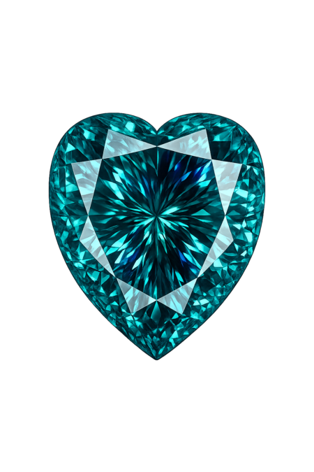 Nano Tourmaline Dark 131, Heart