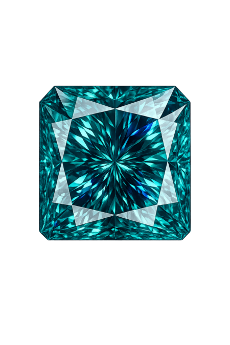 Nano Tourmaline Dark 131, Square Cut Corners