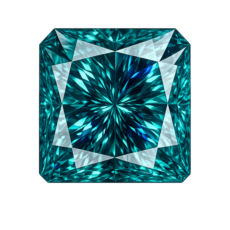 Nano Tourmaline Dark 131, Square Cut Corners