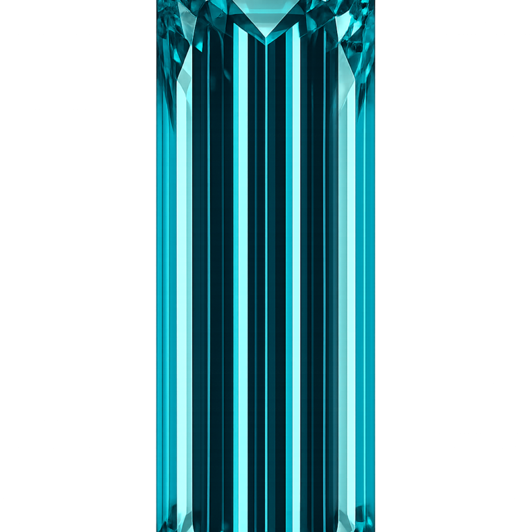 Nano Tourmaline Dark 131, Baguette
