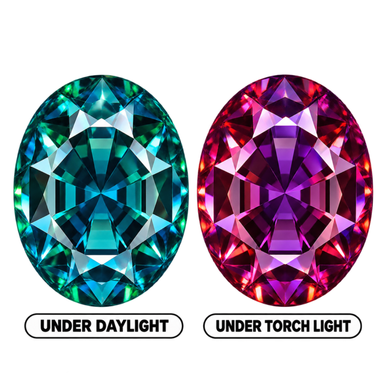 Pulled Alexandrite(Color Change), Oval