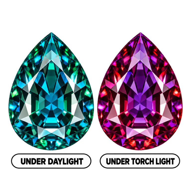 Pulled Alexandrite(Color Change), Pear