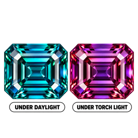 Pulled Alexandrite(Color Change), Octagon