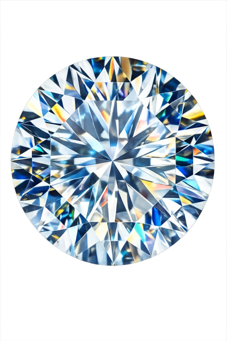 White Moissanite, Round
