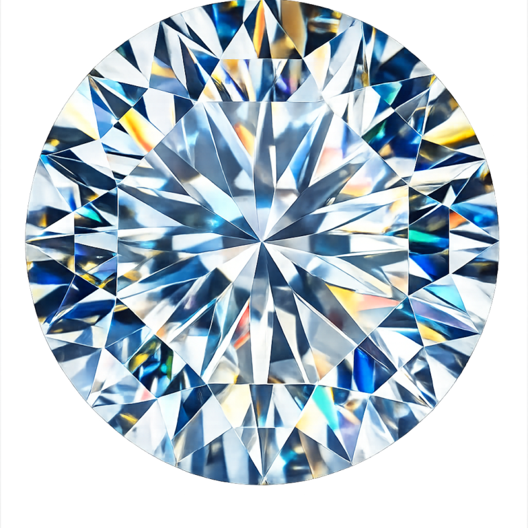 White Moissanite, Round