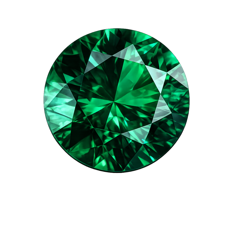 Simulated Emerald Green, Round
